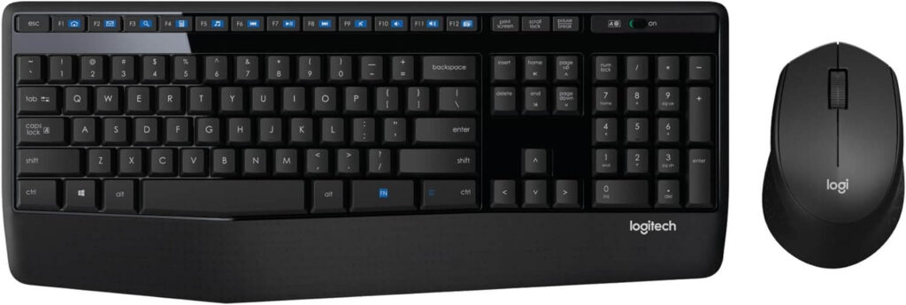 1. Logitech MK345 Wireless Combo Full Sized Keyboard with Palm Rest and Comfortable Right Handed Mouse image