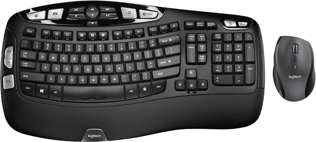 2. Logitech MK570 Wireless Wave Keyboard and Mouse Combo image